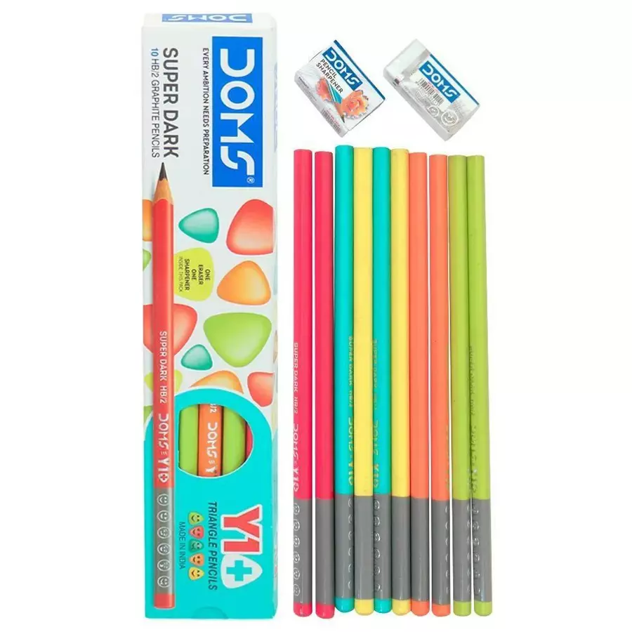 HB pencils with eraser